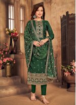 Green Viscose Pant Style Suit