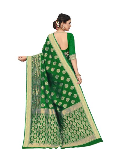 Green Weaving Reception Silk Saree