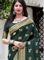Green Weaving Sangeet Designer Traditional Saree