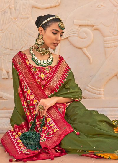 Green Wedding Trendy Saree