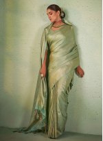 Green Zari Kanjivaram Silk Classic Saree