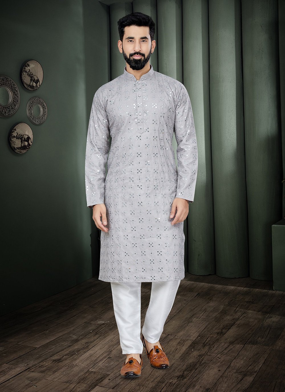 Latest Mehndi Kurta Designs For Grooms In 2024-2025 | Waistcoat designs,  Kurta designs, Mens indian wear