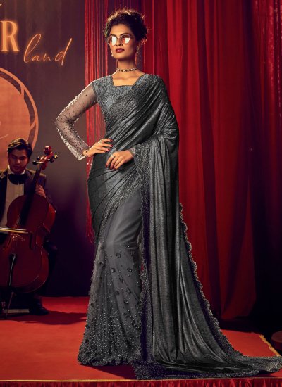 Grey - Sequins - Sarees: Buy Latest Indian Sarees Collection