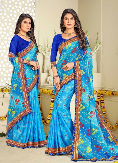Gripping Blue Casual Saree
