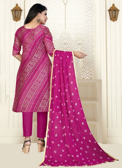 Gripping Cotton Pink Embroidered Designer Salwar Suit