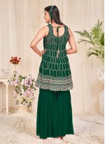 Gripping Georgette Embroidered Sharara Set