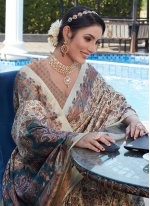 Gripping Pashnima Silk Sangeet Contemporary Style Saree