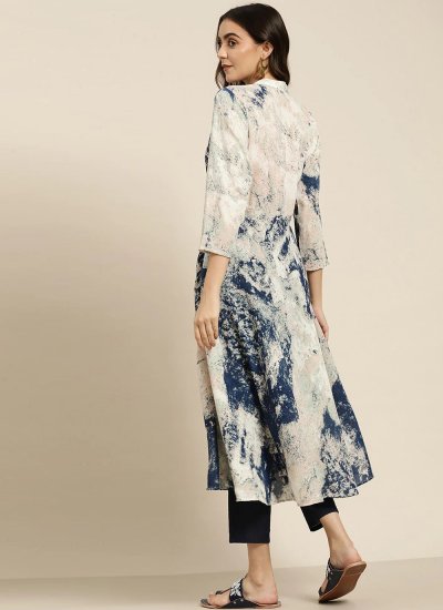 Groovy Abstract Print Ceremonial Casual Kurti