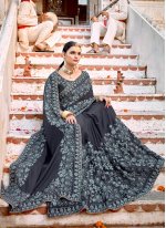 Groovy Embroidered Vichitra Silk Traditional Designer Saree