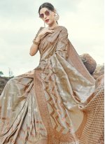 Haute Banarasi Silk Grey Contemporary Saree