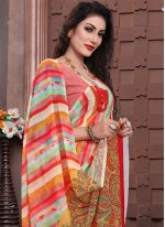 Heavenly Digital Print Multi Colour Traditional Saree