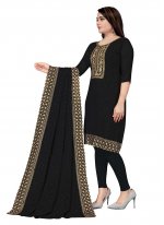 Heavenly Georgette Black Embroidered Trendy Salwar Suit