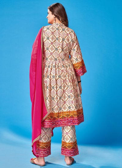 Heavenly Printed Rayon Readymade Salwar Suit