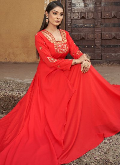 Honourable Red Festival Readymade Gown