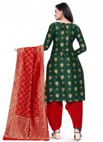 Honourable Weaving Banarasi Silk Punjabi Suit