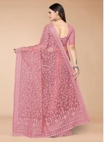 Hot Pink Color Designer Saree