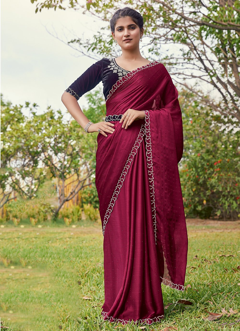 Dark Pink Kanjivaram Saree With Matching Pink Blouse at Rs 2980.00 |  Kanjivaram Saree, कांचीपुरम साड़ीज - Bhakti Silk Mills, Surat | ID:  2850487072755