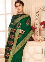 Ideal Green Ceremonial Traditional Saree