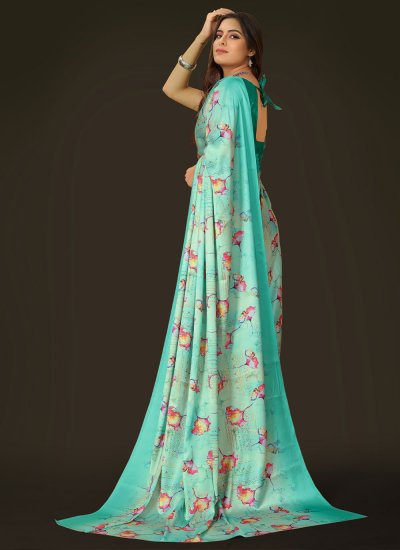 Ideal Turquoise Classic Saree