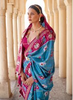 Immaculate Blue Weaving Traditional Saree
