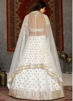Immaculate Net Off White Embroidered Lehenga Choli