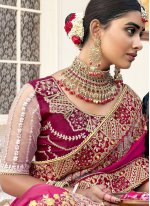 Immaculate Pink Wedding Trendy Saree