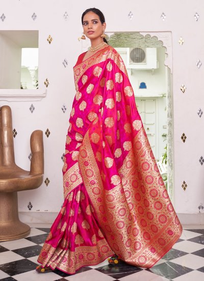 Impeccable Weaving Satin Classic Designer Saree