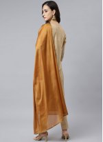 Imperial Beige Chanderi Silk Readymade Salwar Kameez
