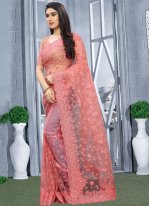 Imperial Net Pink Classic Designer Saree