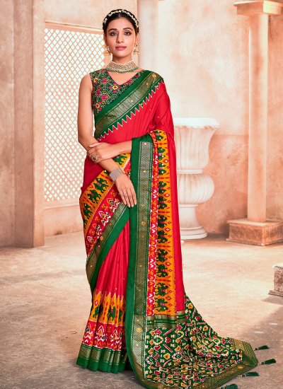 Imperial Red Trendy Saree