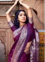 Imperial Weaving Satin Silk Contemporary Saree