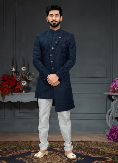 Imported Navy Blue Indo Western