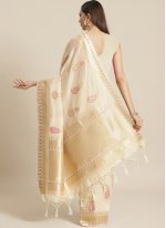 Imposing Beige Weaving Designer Traditional Saree