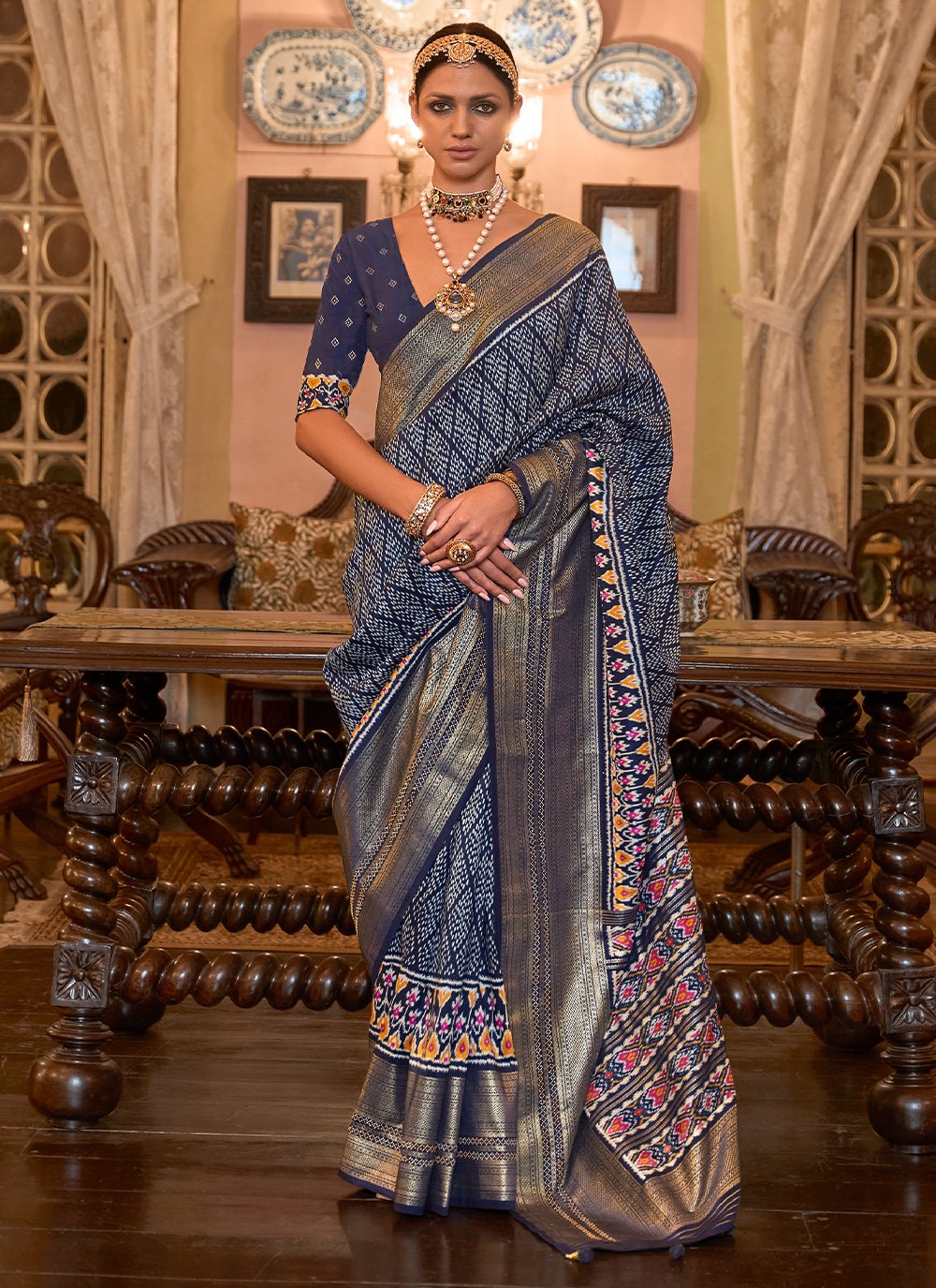 Kancheepuram Wedding Saree In Silver | Wedding Outfit