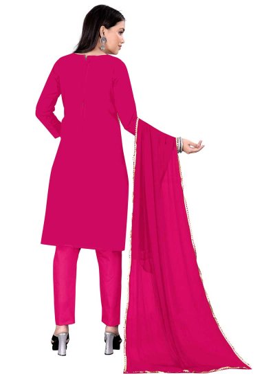 Imposing Cotton Pink Trendy Salwar Kameez