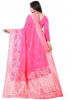 Impressive Pink Traditional Designer Saree