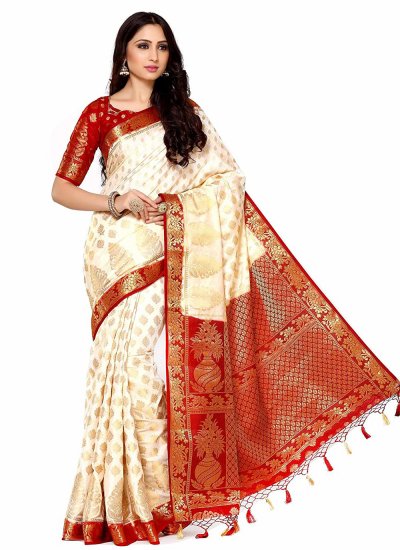 Impressive Silk Engagement Designer Traditional Saree