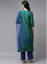 Incredible Silk Green Trendy Salwar Kameez