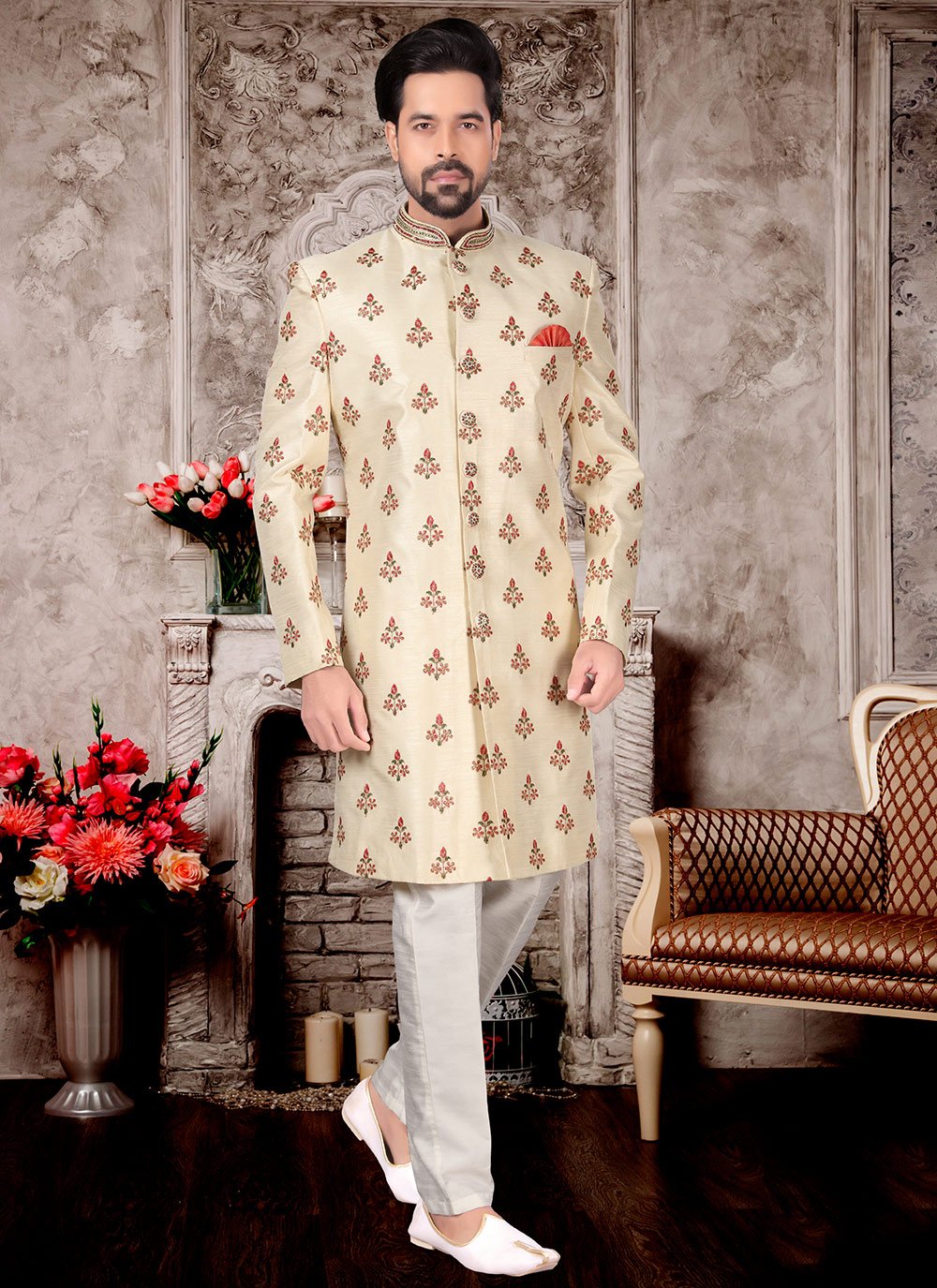 Indo western clearance sherwani pattern