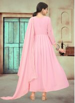 Innovative Faux Georgette Pink Salwar Suit