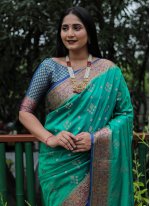 Innovative Weaving Banarasi Silk Trendy Saree