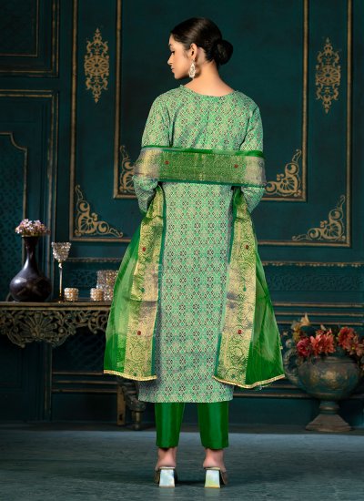 Integral Cotton Green Trendy Salwar Kameez