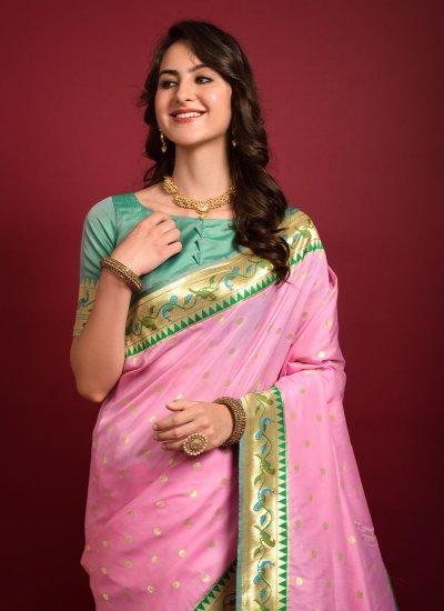 Integral Silk Pink Trendy Saree
