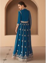 Intricate Georgette Embroidered Readymade Gown