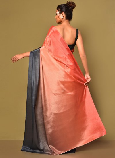Intriguing Chinon Engagement Contemporary Style Saree
