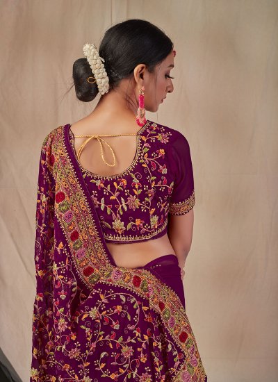 Intrinsic Georgette Embroidered Classic Saree