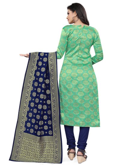 Invaluable Banarasi Silk Churidar Designer Suit