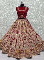 Invaluable Rani Fancy Velvet A Line Lehenga Choli