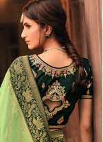 Invaluable Silk Green Designer Traditional Saree