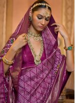 Invigorating Purple Wedding Trendy Saree